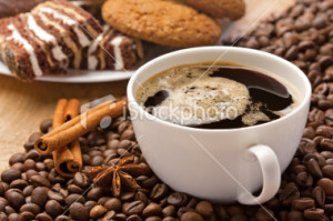 stock-photo-19002287-coffee-cup-beans-cinnamon-anise-and-sweets
